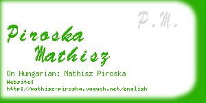 piroska mathisz business card